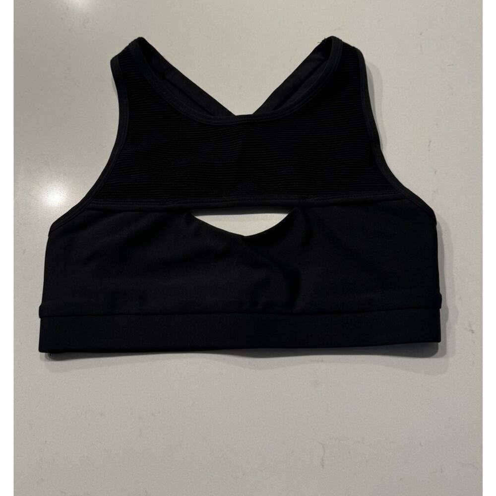Chill By Will Black Grace Cut Out Sportsbra Activewear‎ Strappy Back Style# 423